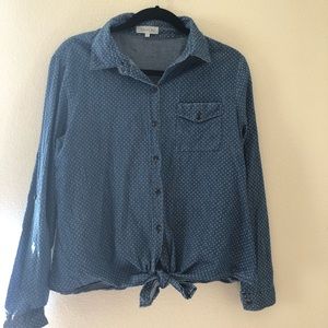 Eden & Olivia long sleeve button down shirt top M